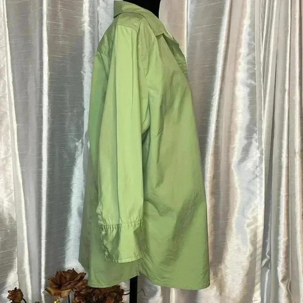 Eddie Bauer Light Green Women’s XL Tall Button Down 3/4 Sleeve Top - Picture 3 of 10